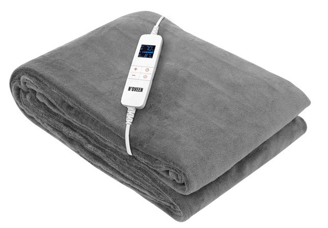 Koc elektryczny Noveen EB650 Grey super miękki 180x130cm - zdjęcie 1