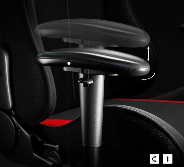 Fotel gamingowy DIABLO X-ST4RTER fotel czarno-czerwony - zdjęcie 4