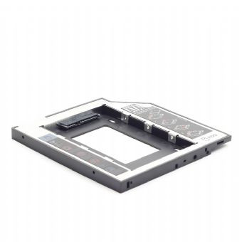 Ramka Montażowa Gembird Slim HDD/SSD 5.25->2.5 (W MIEJSCE CD/DVD W LAPTOPIE) - zdjęcie 2