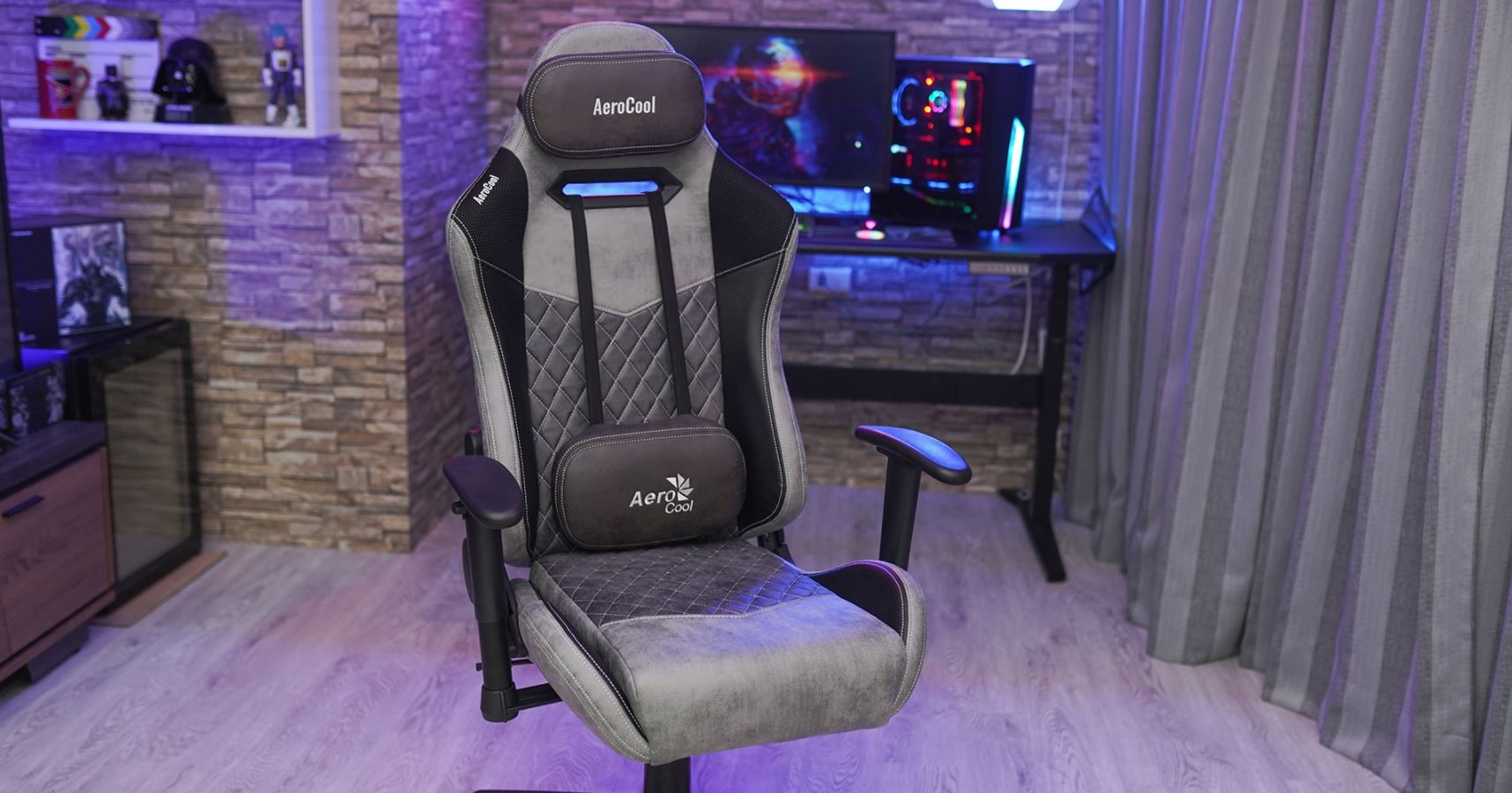 Fotel gamingowy Aerocool AC-280 DUKE czarny - zdjęcie 2