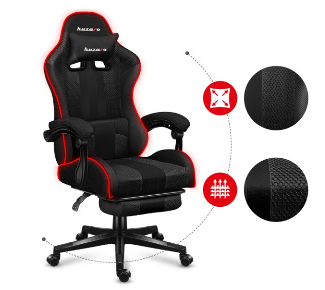Fotel gamingowy Huzaro Force 4.7 RGB Mesh - zdjęcie 5