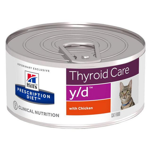 HILL'S Prescription Diet Thyroid Care Feline y/d - karma dla kota z chorą tarczycą - puszka 6x156g - zdjęcie 1