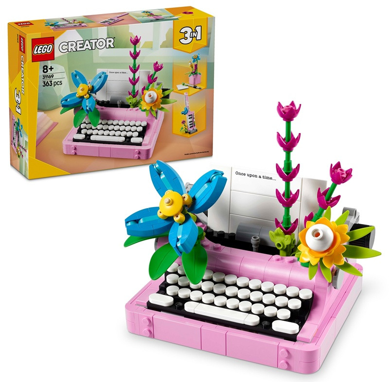 LEGO CREATOR 3w1 31169 Maszyna do pisania z kwiatami - zdjęcie 1