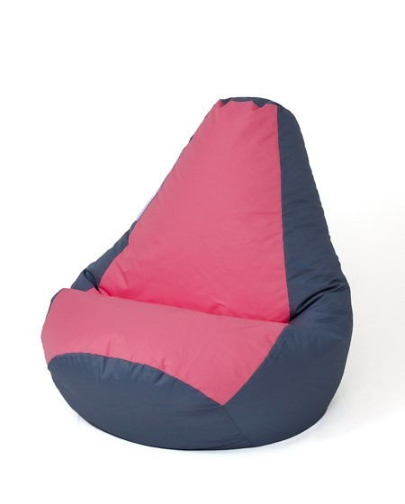 Pufa worek sako GRUSZA szary-różowy XL 130x90 - zdjęcie 1