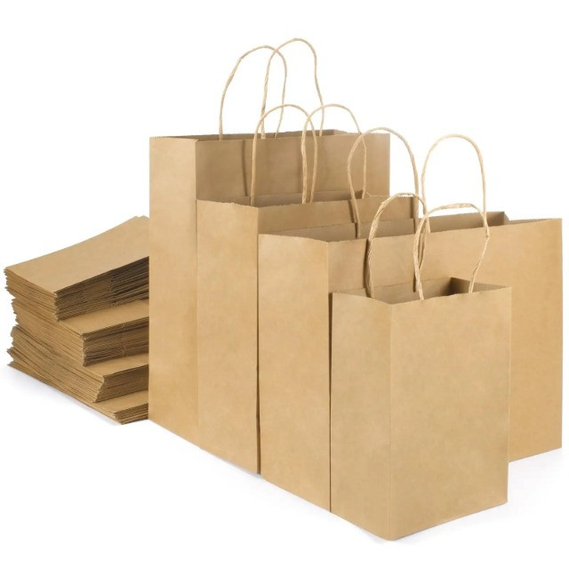 BSTech Torba Papierowa z rączką biała 150x80x210 25 szt 120 gsm - zdjęcie 3