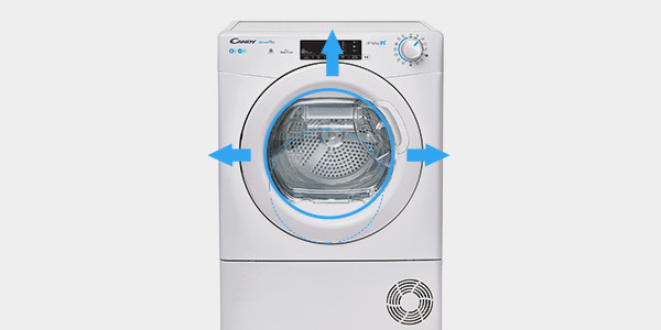 Suszarka do bielizny CANDY CSO4 H7A1TCEX-S - zdjęcie 2