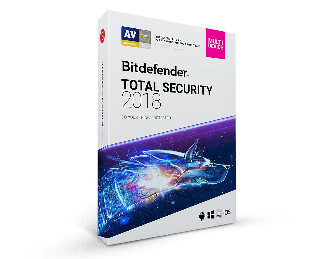 Oprogramowanie antywirusowe Bitdefender Total Security Multi-Device ESD 10 stan/12m - zdjęcie 1