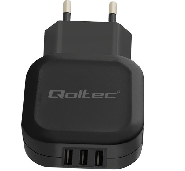 Qoltec Ładowarka sieciowa do Smartfona/ Tabletu | 17W | 5V | 3.4A | 3xUSB - zdjęcie 2