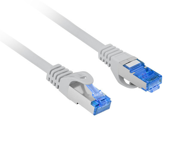 LANBERG PATCHCORD S/FTP KAT.6A 0.5M SZARY LSZH - zdjęcie 1