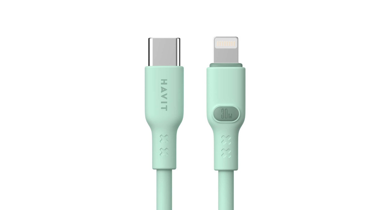 Kabel Havit Typ C-Lightning CB6281 1.0m (zielony) - zdjęcie 1