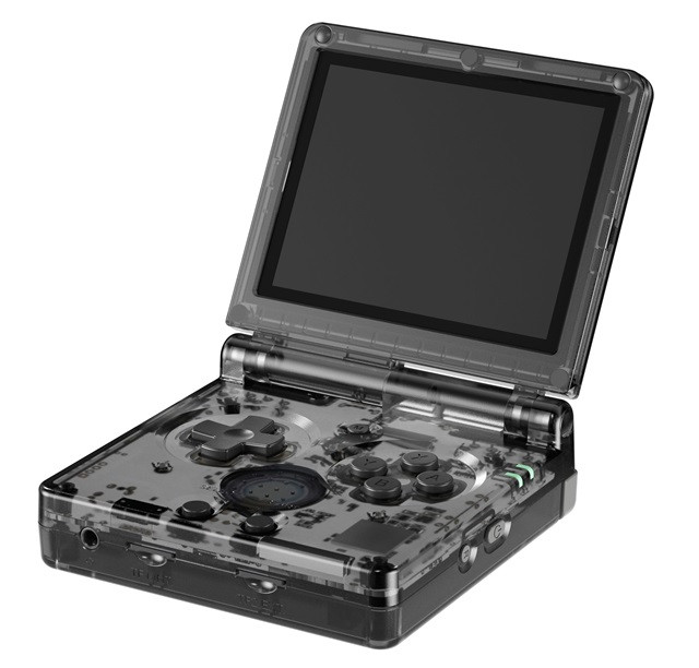 Przenośna konsola retro ANBERNIC RG 35xx SP BLACK TRANSPARENT - zdjęcie 3