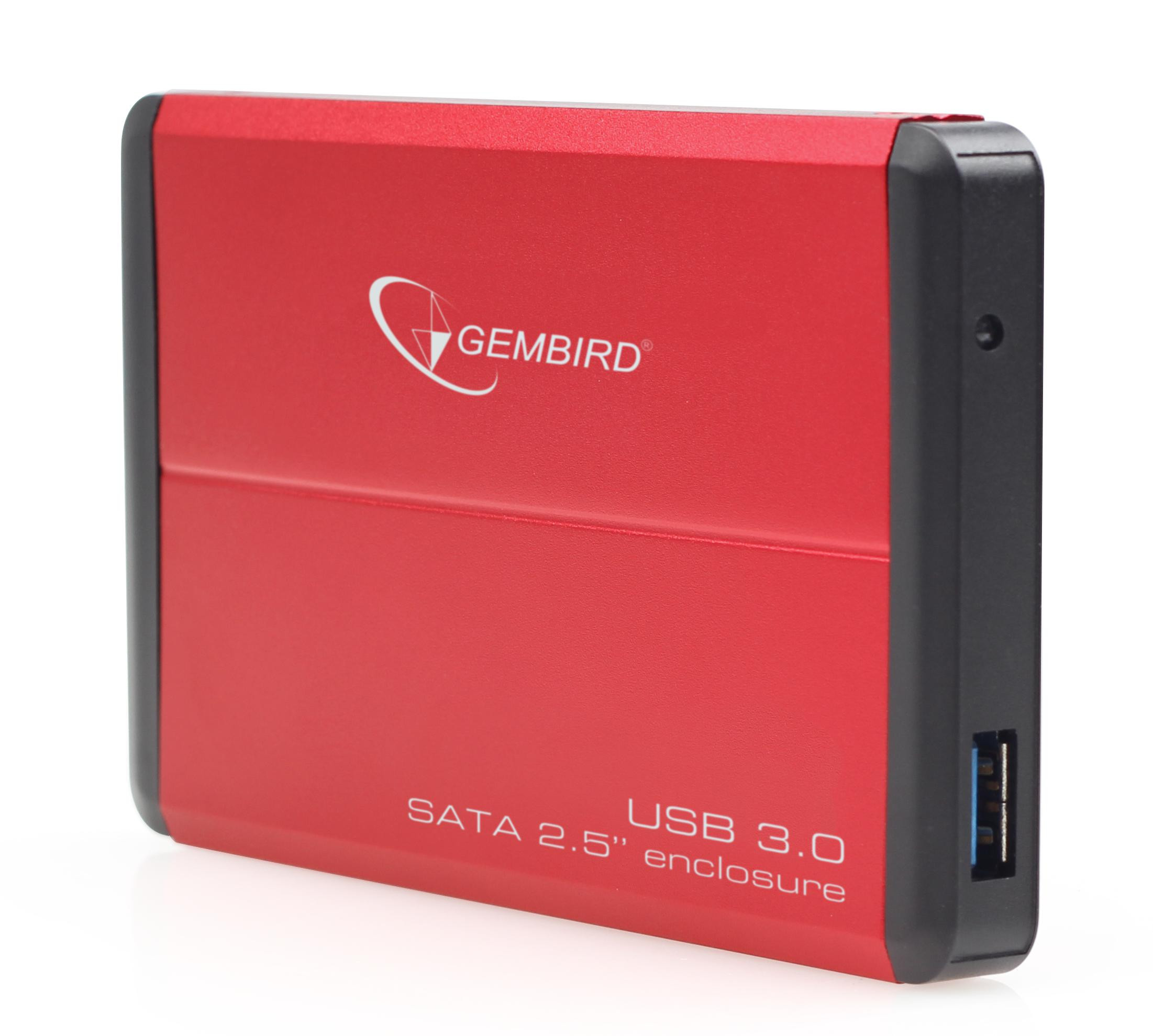 GEMBIRD OBUDOWA USB 3.0 2.5" SATA CZERWONA - zdjęcie 1