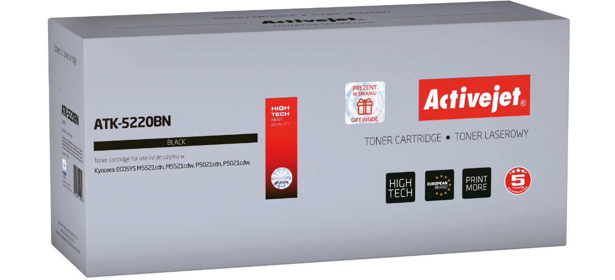 Activejet ATK-5220BN Toner do drukarki Kyocera, Zamiennik Kyocera TK-5220K; Supreme; 1200 stron; Czarny. - zdjęcie 6