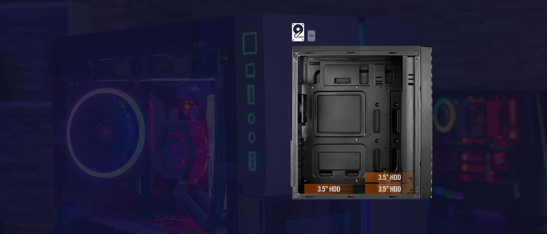 OBUDOWA AEROCOOL PGS STREAK A USB 3.0 Black RGB - zdjęcie 3