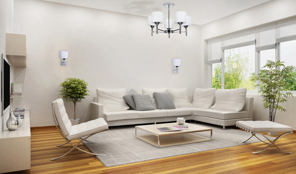 Żyrandol klasyczna lampa sufitowa wisząca Activejet MIRA Chrom 5xE27 do salonu - zdjęcie 3