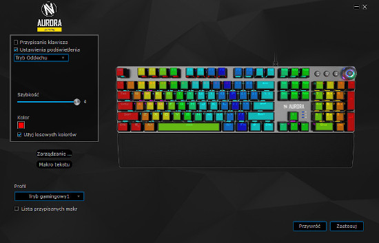 KLAWIATURA I-BOX AURORA K-4 RGB, MECHANICZNA - zdjęcie 1