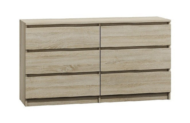 M6 MALWA KOMODA 140CM 6 SZUFLAD SONOMA - zdjęcie 1