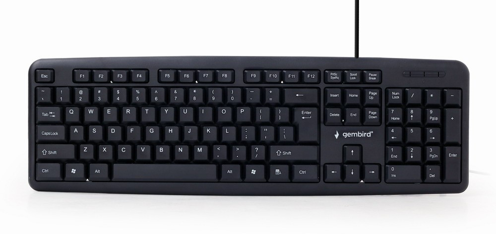 Klawiatura Gembird przewodowa KB-U-103-RU ( czarny rosyjska USB ) - zdjęcie 1