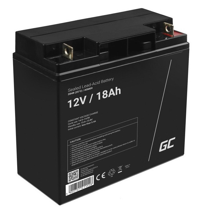 GREEN CELL AKUMULATOR ŻELOWY AGM09 12V 18AH - zdjęcie 1