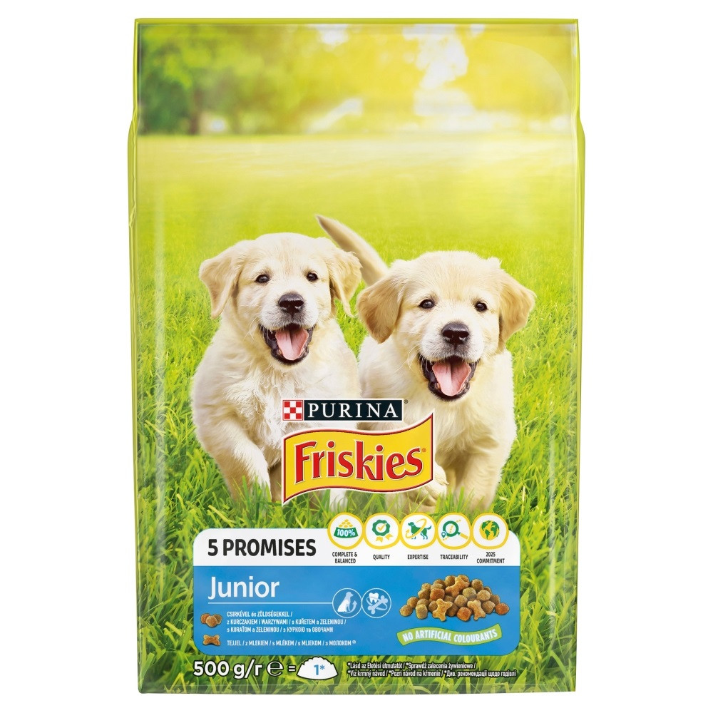 PURINA Friskies Junior z kurczakiem - sucha karma dla szczeniąt - 500g - zdjęcie 1