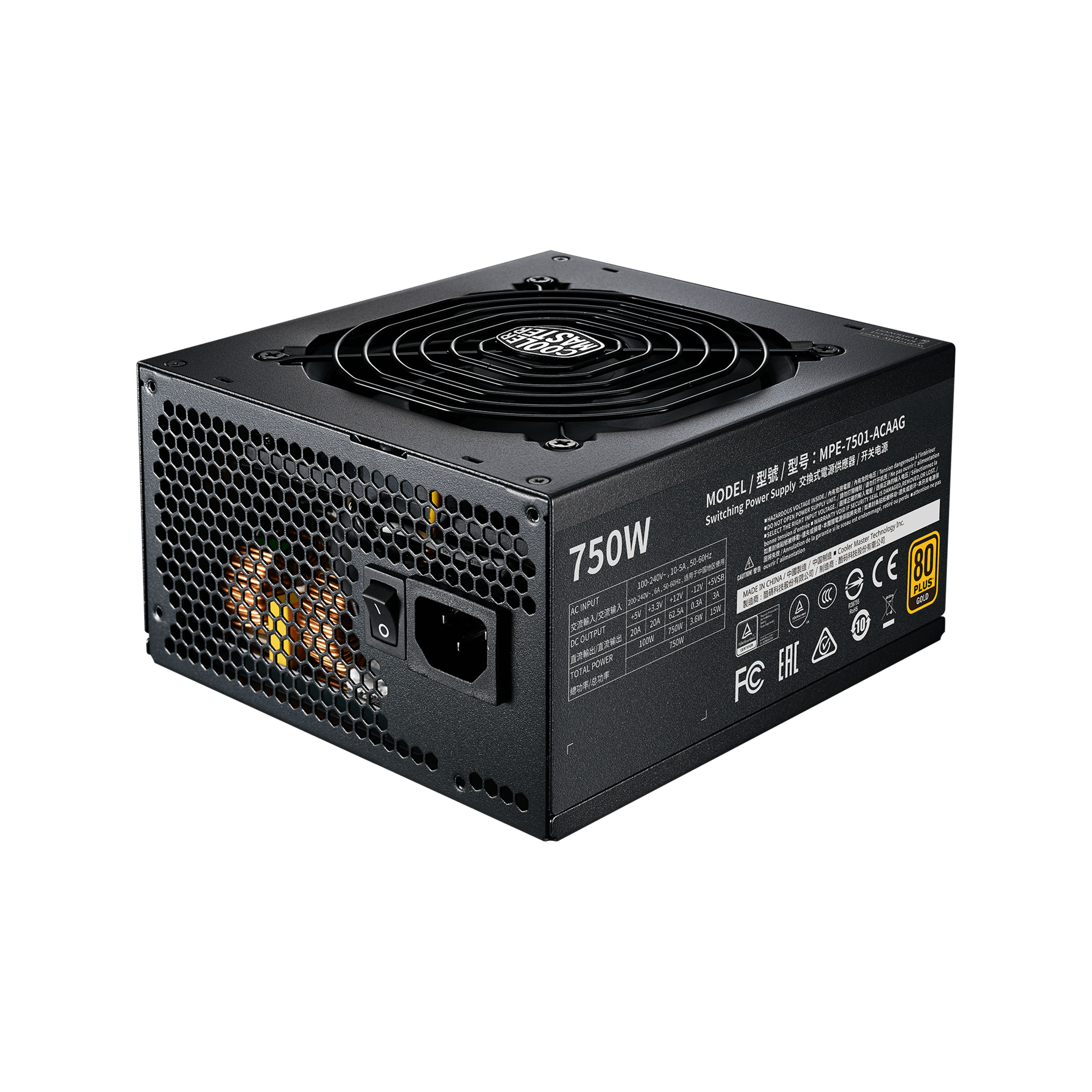 COOLER MASTER ZASILACZ MWE 80+ GOLD-V2 750W - zdjęcie 1