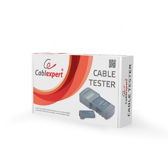 Gembird Cyfrowy tester kabli RJ45/RJ11, UTP,STP, 5E, 6E - zdjęcie 2
