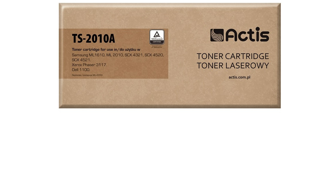 Actis TS-2010A Toner do drukarki Samsung, Zamiennik Samsung ML-1610D2/ ML-2010D3; Standard; 3000 stron; czarny. - zdjęcie 1