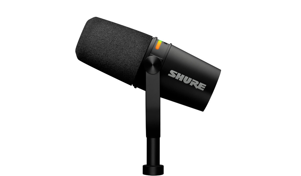 Shure MV7+-K-BNDL - Mikrofon lektorski/wokalny ze złączem XLR/USB-C Czarny + statyw biurkowy GATOR - zdjęcie 4