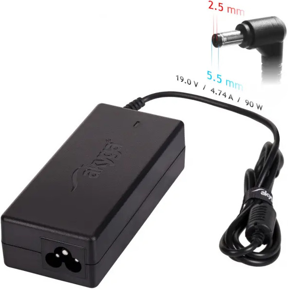 AKYGA ZASILACZ DO NOTEBOOKA ASUS/TOSHIBA/LENOVO 19V 4.74A 90W 5.5*2.5 AK-ND-10 - zdjęcie 1