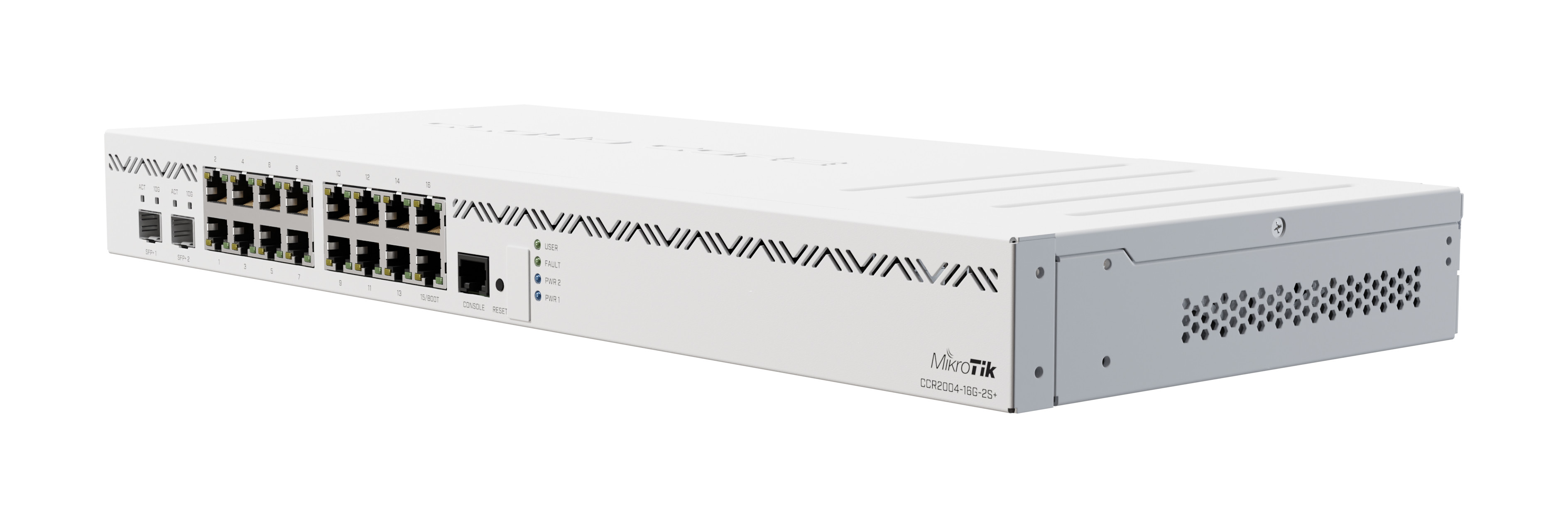 Router Mikrotik CCR2004-16G-2S+ Total Ethernet Ports:18; Architecture:ARM 64bit; CPU core:4 - zdjęcie 2