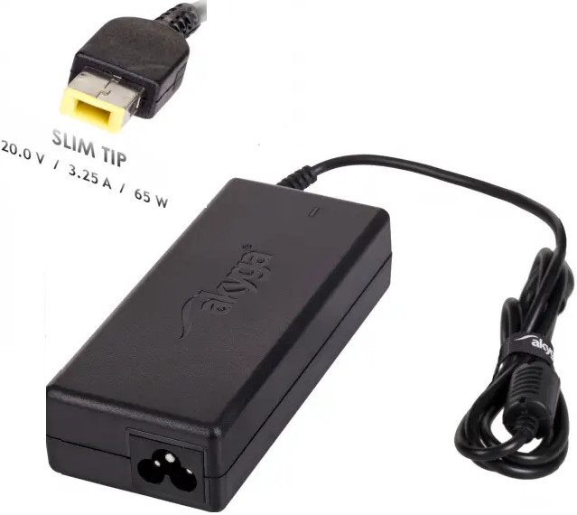 Akyga zasilacz do notebooka lenovo 20v 3.25a 65w square yellow ak-nd-24 ak-nd-24 - zdjęcie 1