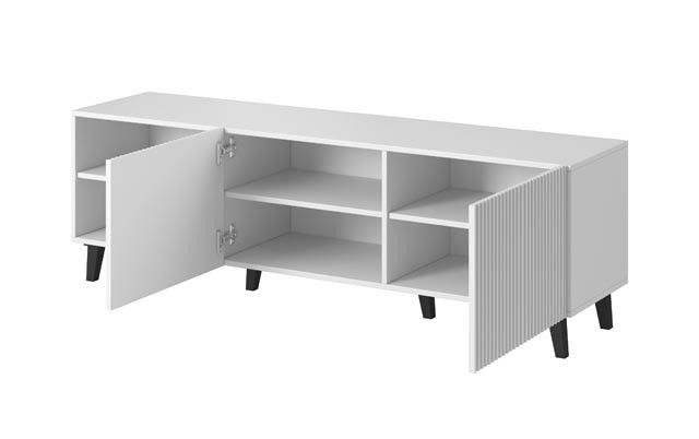 Szafka RTV PAFOS 150x40x52 biały mat - zdjęcie 4