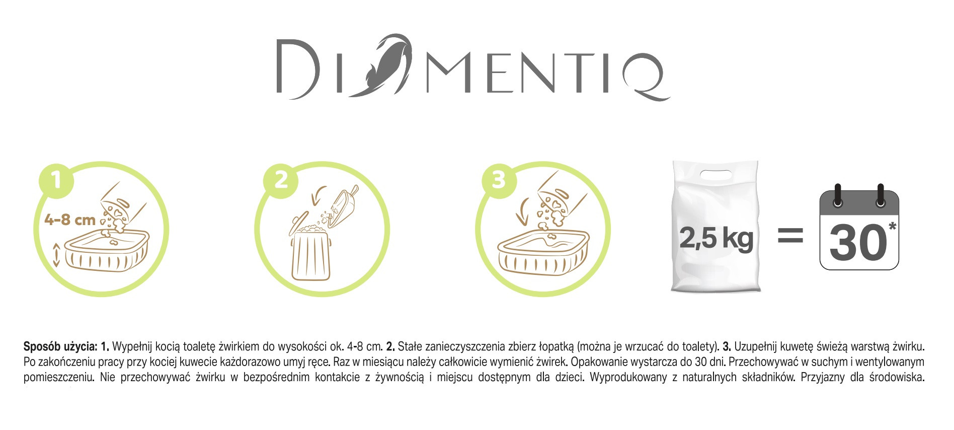 DIAMENTIQ Tofu Neutral Ultra clumping - żwirek roślinny - 4kg + GRATIS! - zdjęcie 5