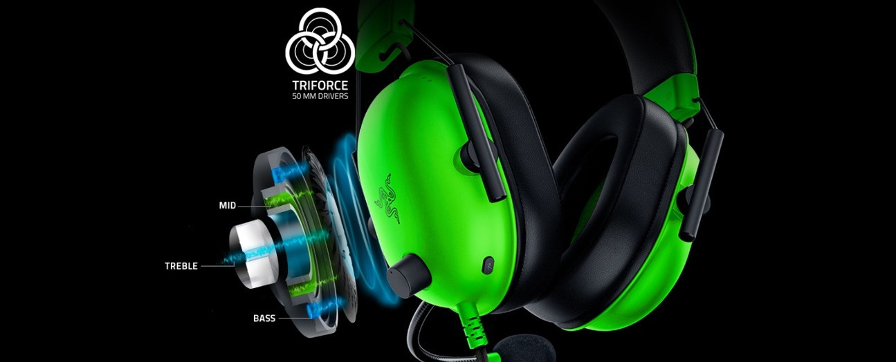 Słuchawki Razer BlackShark V2 X Green - zdjęcie 2