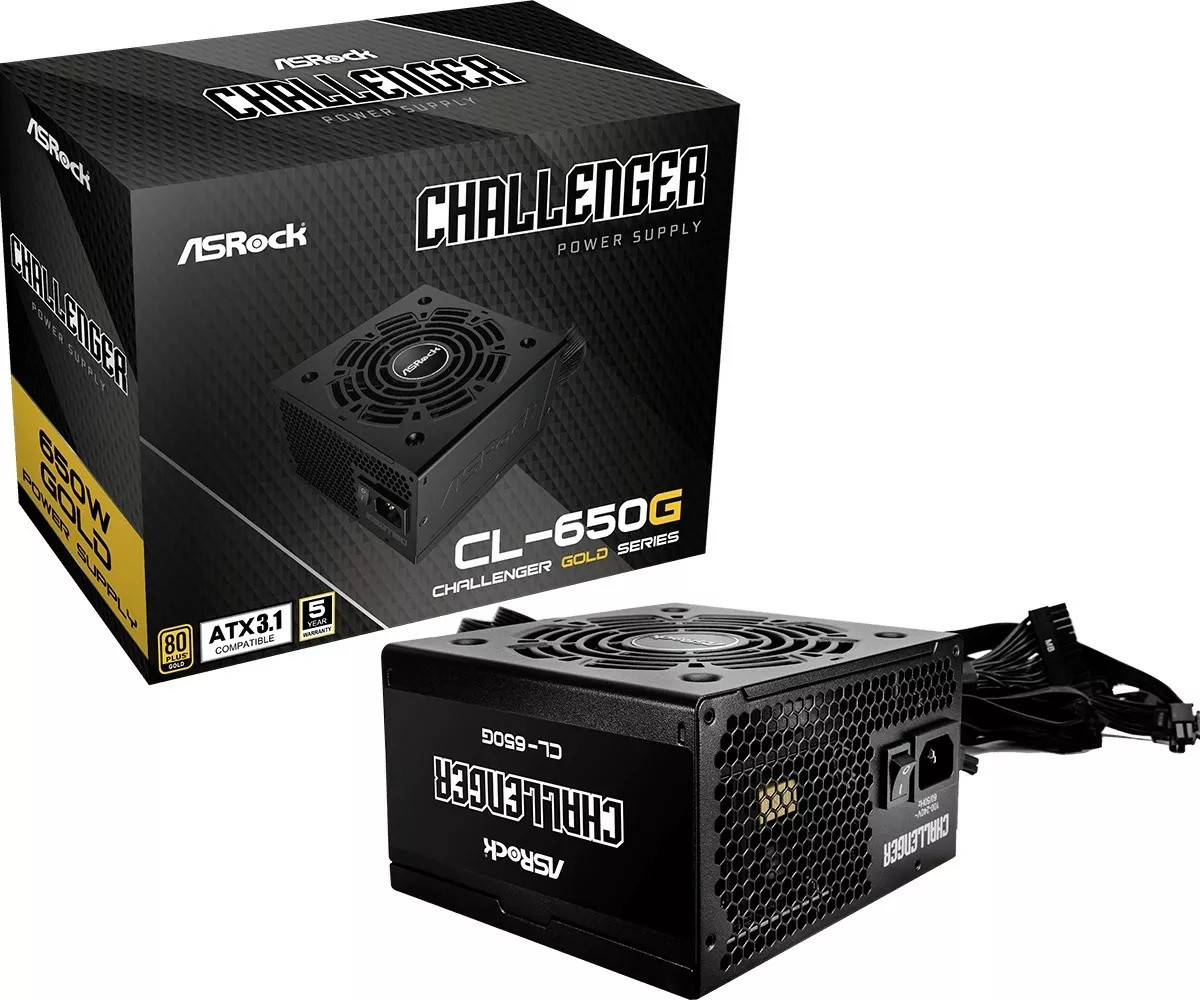 Zasilacz ASRock CHALLENGER 650W 80 Plus Gold (90-UXC065-GNEAAA) - zdjęcie 1