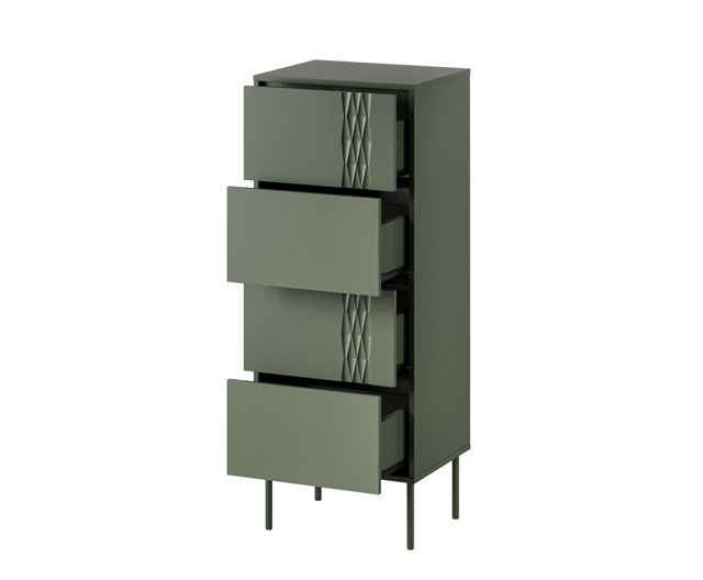 Komoda 4S TRESSE 50x40x125 zieleń mat - zdjęcie 3