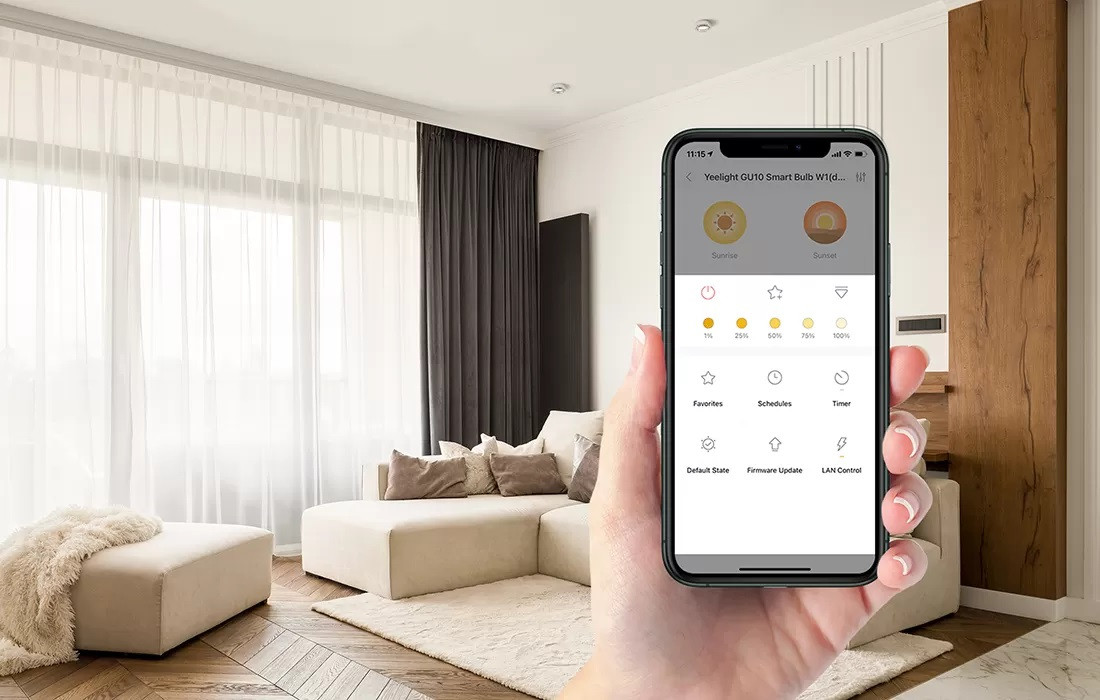 Inteligentna żarówka Yeelight W1 GU10 (ściemnialna) 4szt YLDP004 - zdjęcie 7
