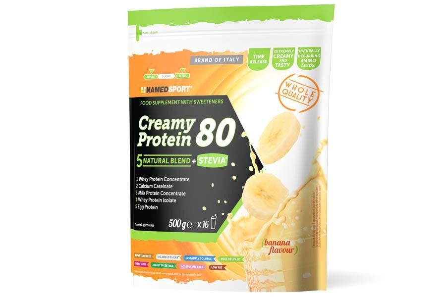 Odżywka białkowa NAMEDSPORT Creamy protein 80 / banan 500g - zdjęcie 1