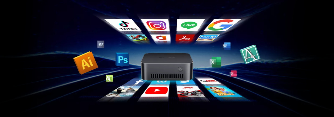 Mini PC Blackview MP80 N97 16GB 512GB SSD W11Pro czarny - zdjęcie 6