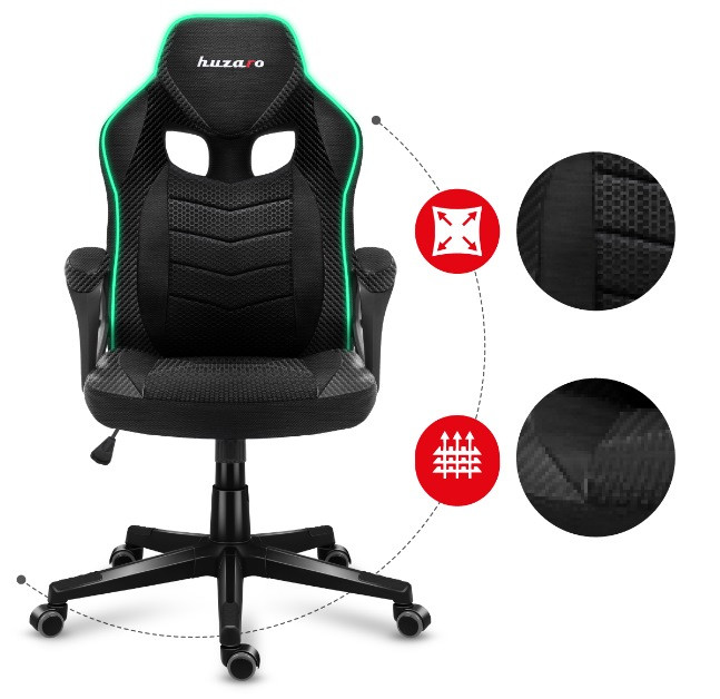 Fotel gamingowy Huzaro Force 2.5 RGB Mesh - zdjęcie 3