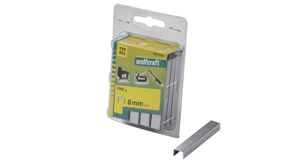 Zszywki szerokie Wolfcraft Typ 053/8 stal (3000szt) - zdjęcie 1