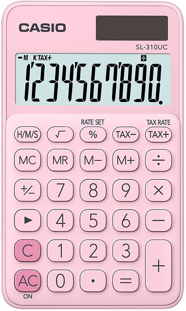 CASIO KALKULATOR KIESZONKOWY SL-310UC PK RÓŻOWY, 10 CYFROWY WYŚWIETLACZ - zdjęcie 1
