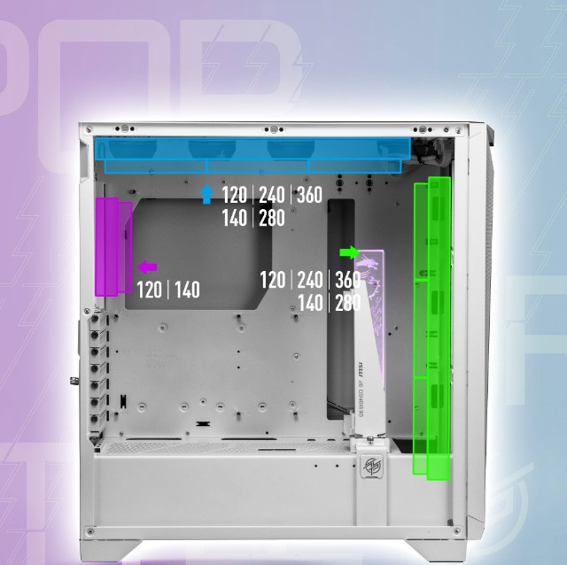 Obudowa MSI MPG GUNGNIR 300R AIRFLOW WHITE (306-7G21W21-W57) - zdjęcie 8