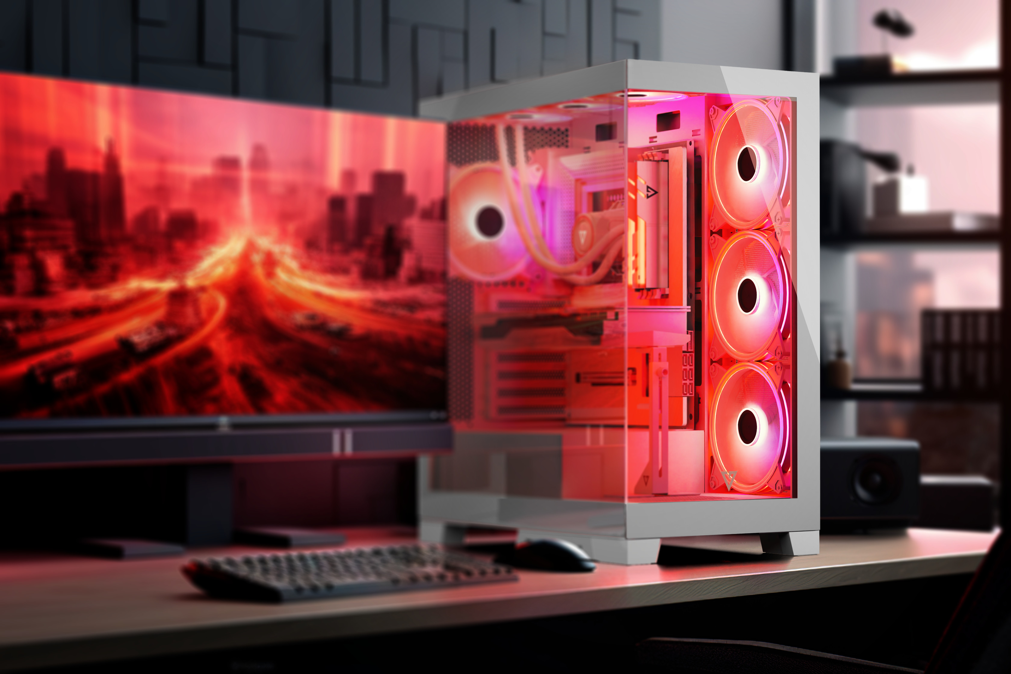 MODECOM OBUDOWA VOLCANO SPACE APEX ARGB MIDI WHITE - zdjęcie 12