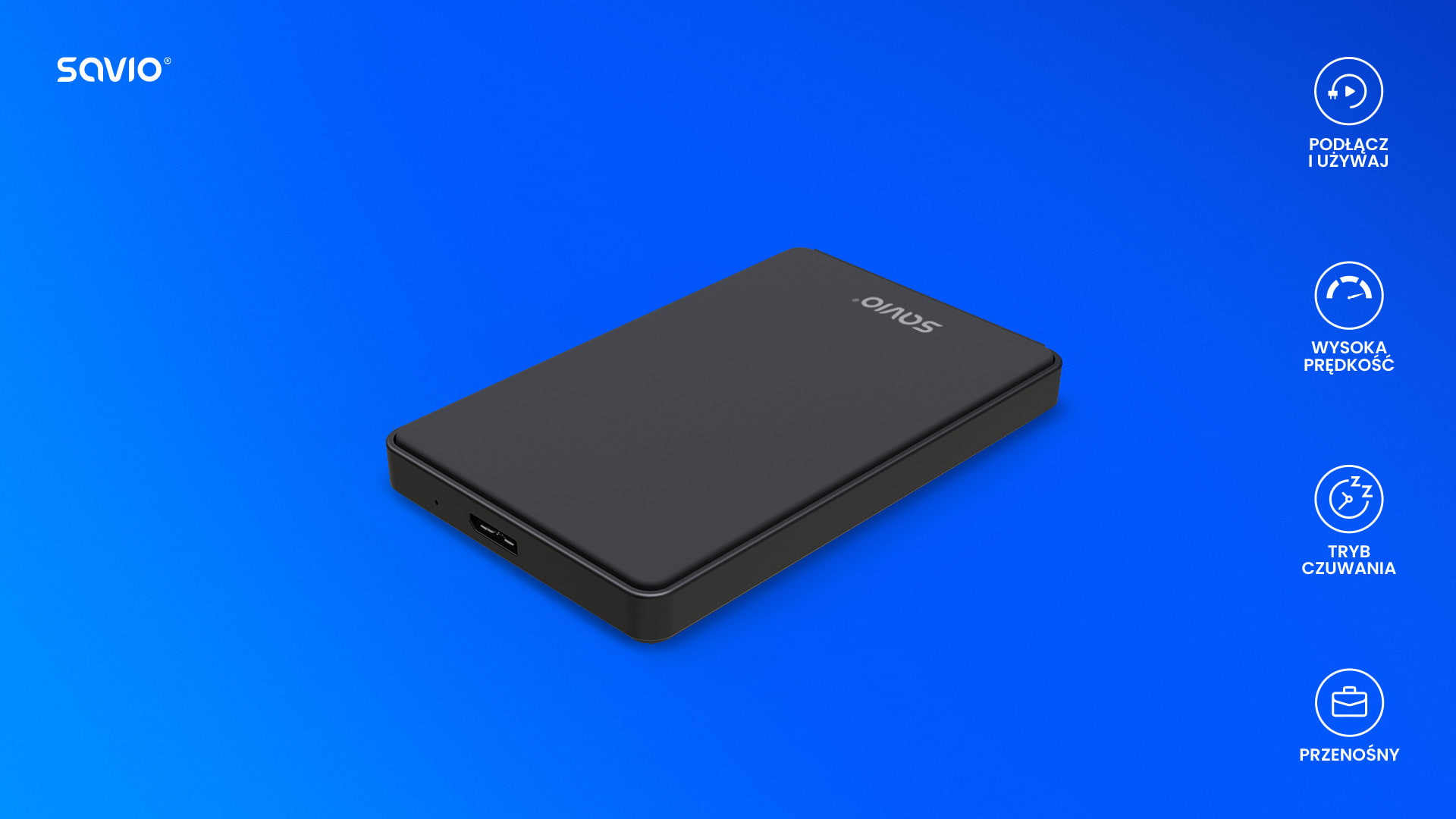 SAVIO ZEWNĘTRZNA OBUDOWA NA DYSK HDD/SDD 2,5", USB - zdjęcie 2