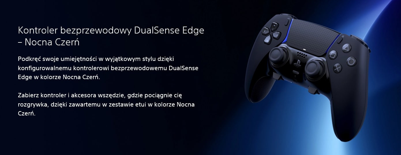 Kontroler bezprzewodowy SONY DualSense Edge czarny - zdjęcie 1