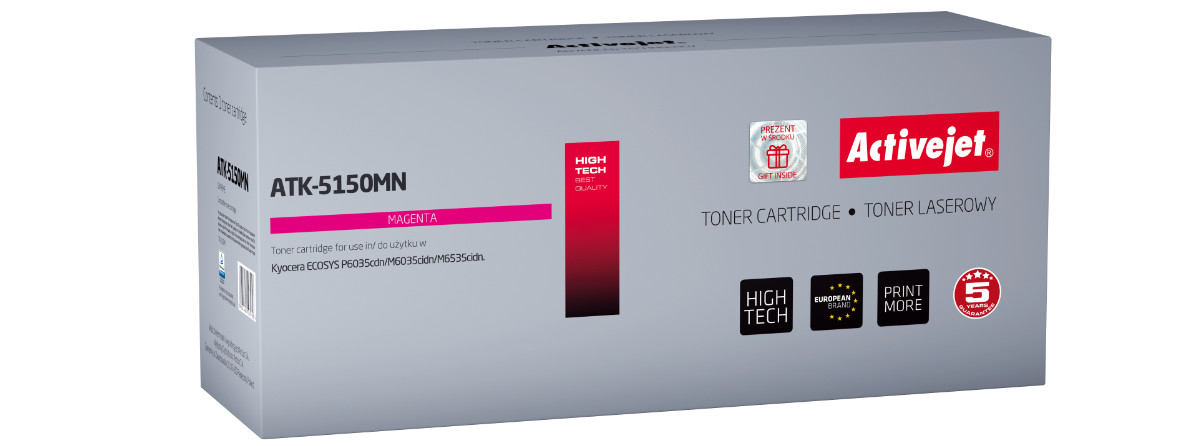Activejet ATK-5150MN Toner do drukarki Kyocera, Zamiennik Kyocera TK-5150M; Supreme; 10000 stron; purpurowy. - zdjęcie 6