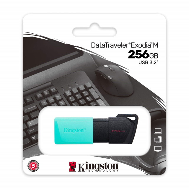 KINGSTON Exodia 256GB USB3.2 teal - zdjęcie 1