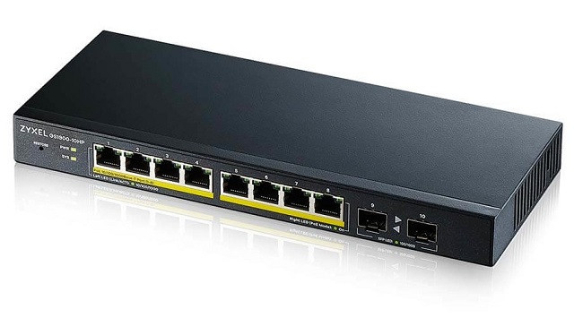 Switch Zyxel GS1900-10HP 10p PoE (PoE+: 8;) 77W Managed Gigabit - zdjęcie 1
