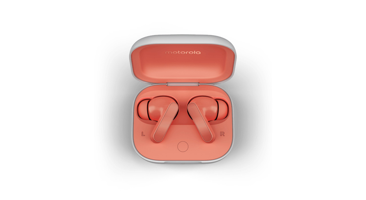 Słuchawki BT Moto buds Wireless Earbuds, Coral Peach - zdjęcie 3